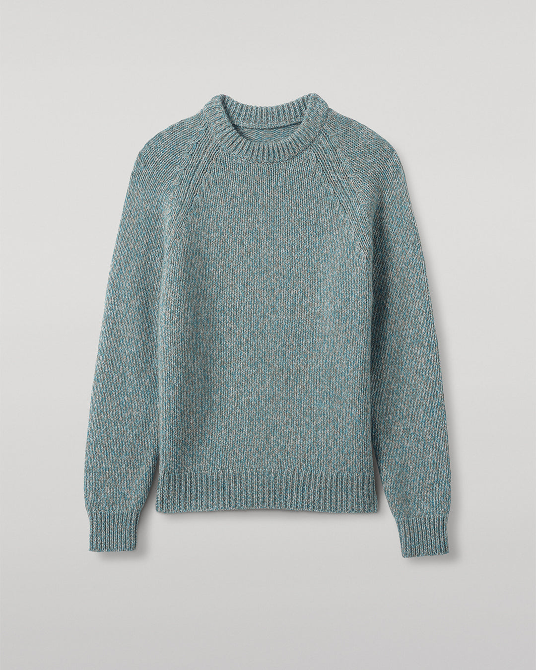 JOHNSTONS OF ELGIN  FYFE CREW SWEATER BLUE 100% CASHMERE KAC05753006779