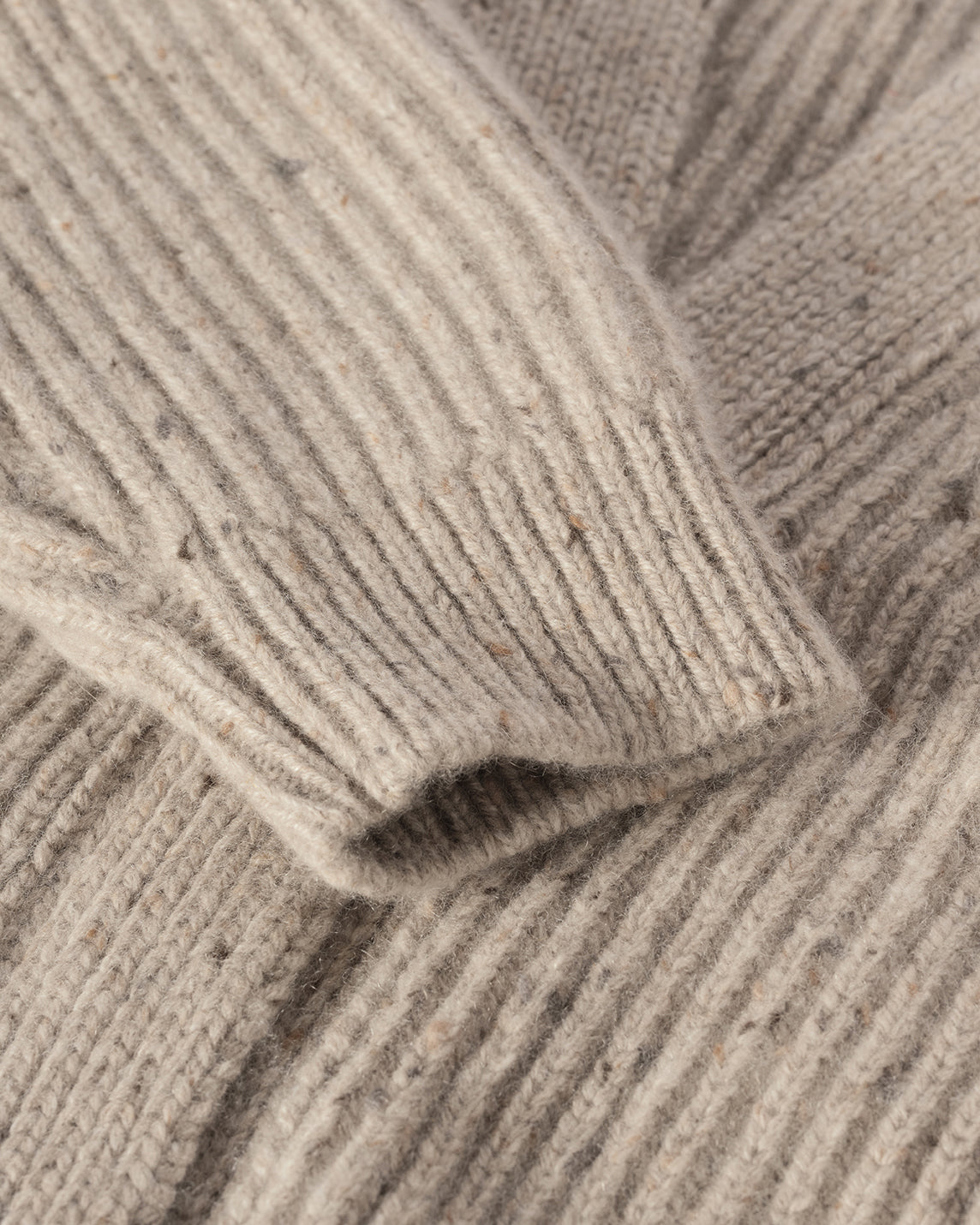 JOHNSTONS OF ELGIN NORAH CARDIGAN DONEGAL CASHMERE RIBBED CARDIGAN WITH POCKETS CREAM 100% CASHMERE KAC05992HA0397