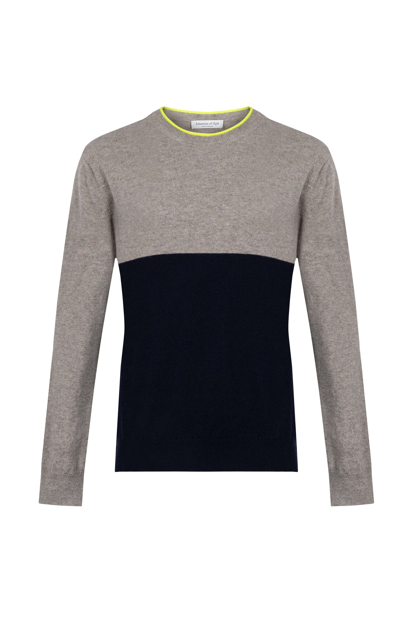 Colour Block Cashmere Light Brown Jumper