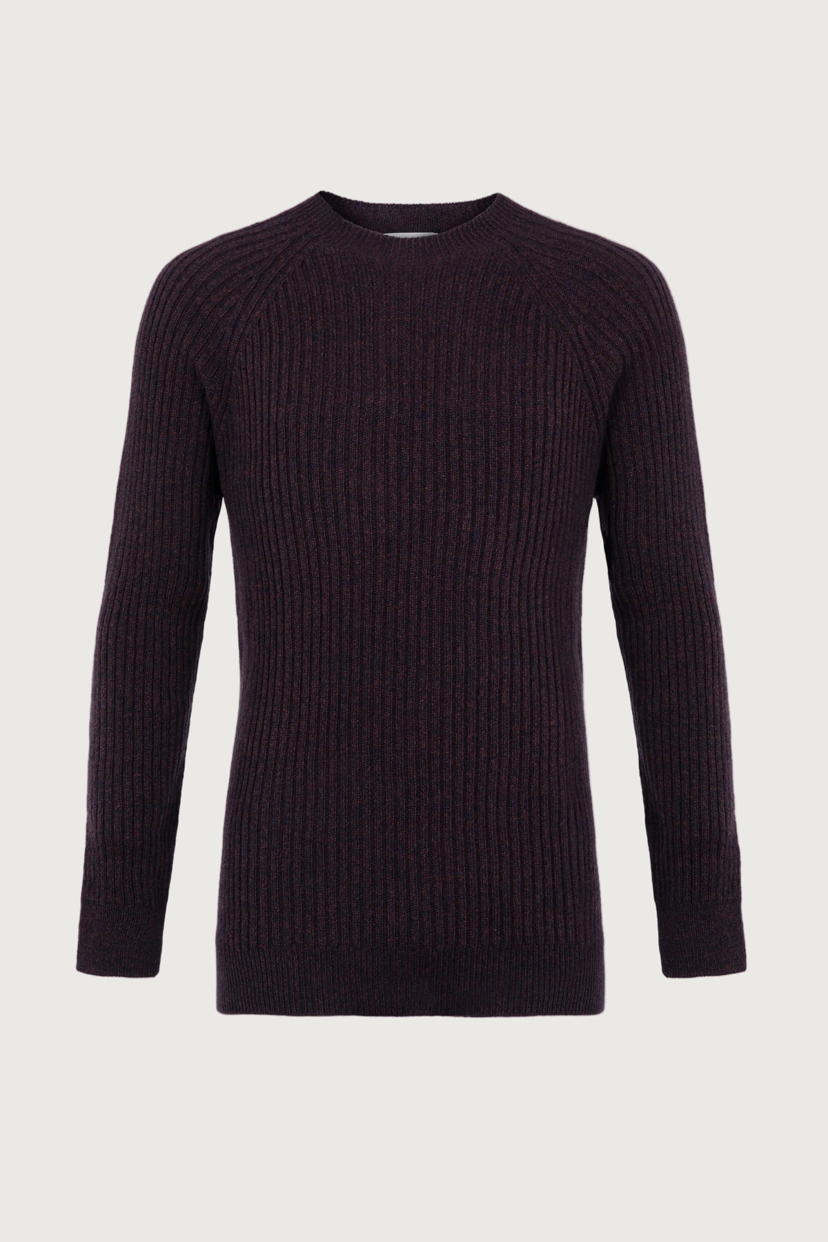 Johnstons of Elgin SS24 Unisex Knitwear Malt Brown Marl Unisex Cashmere Marl Sweater KAI05260004689