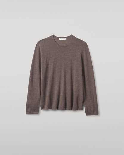 Johnstons of Elgin Women's Superfine Cashmere Brown Sweater KAI05318HB7092