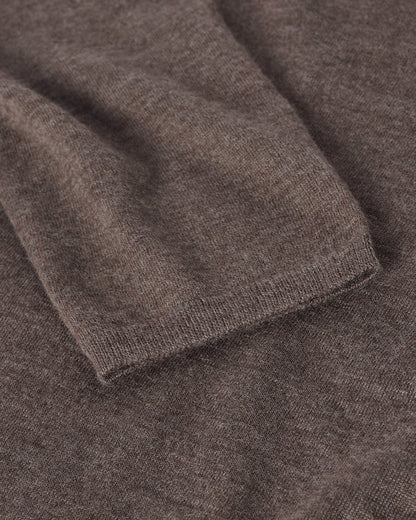 Johnstons of Elgin Women's Superfine Cashmere Brown Sweater KAI05318HB7092