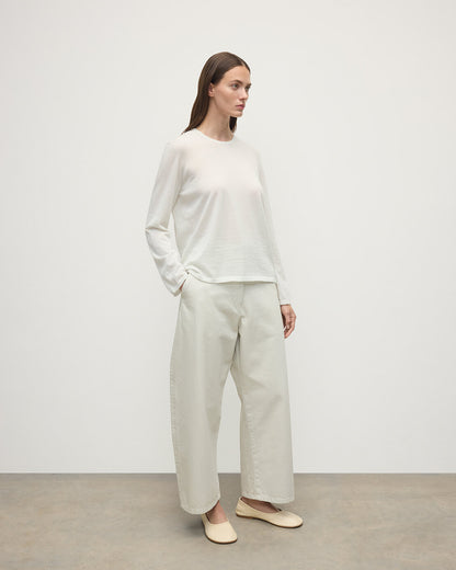 Johnstons of Elgin Women's Superfine Cashmere White Jumper KAI05318HA0327