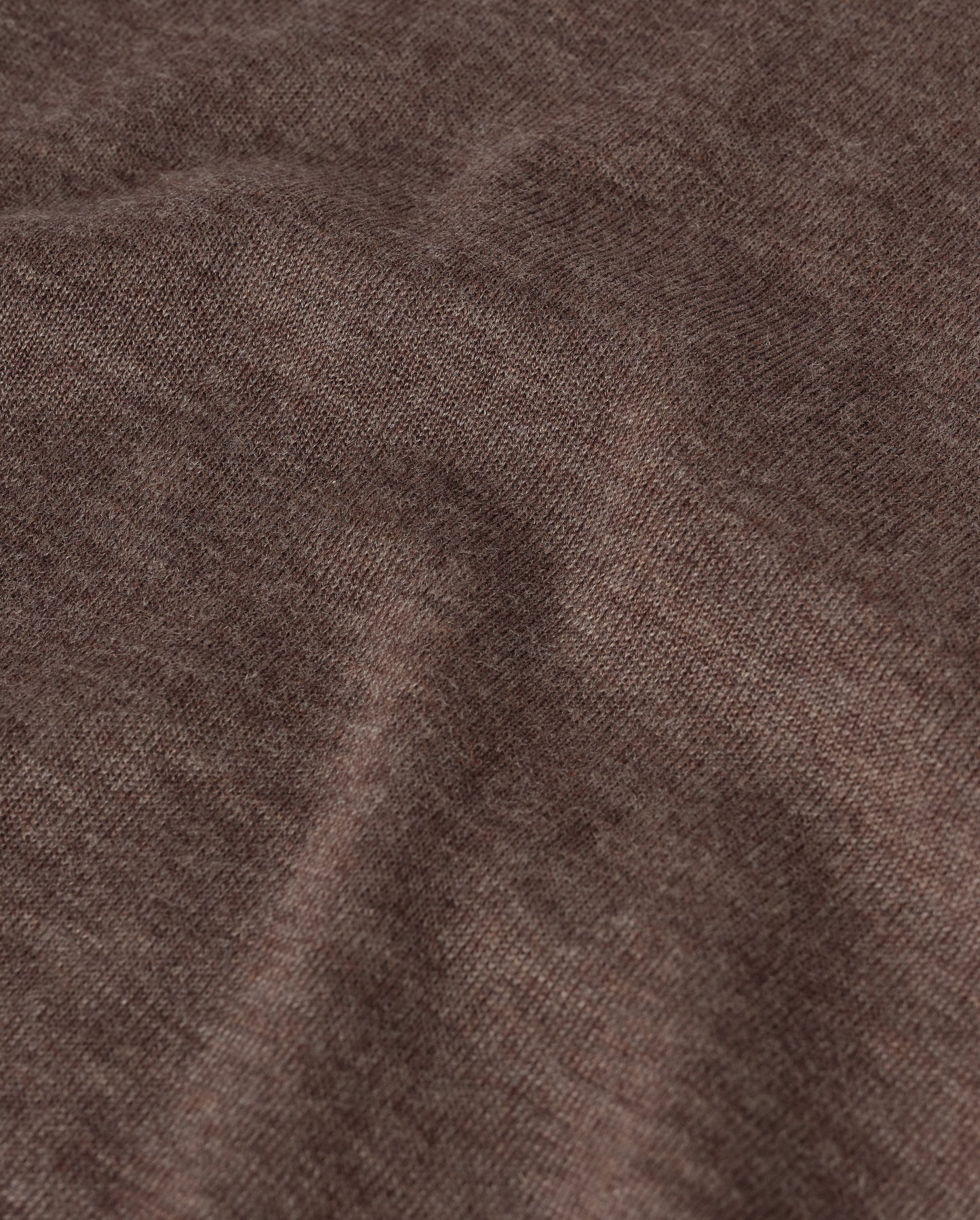 JOHNSTONS OF ELGIN FIN ROLL COLLAR SUPERFINE CASHMERE ROLL COLLAR SWEATER - 3 PLY BROWN 100% CASHMERE KAI05333HB7092