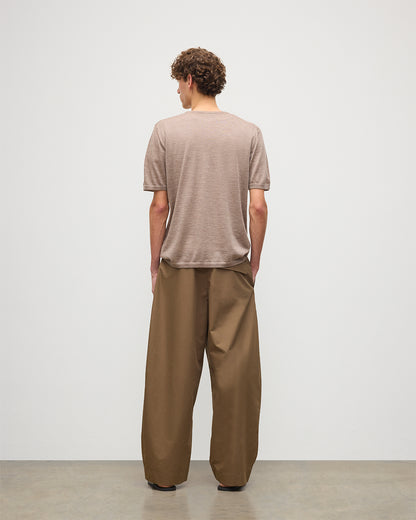 MENS BOYD SUPERFINE T-SHIRT LIGHT BROWN 100% SUPERFINE CASHMERE KAI05595HB0273
