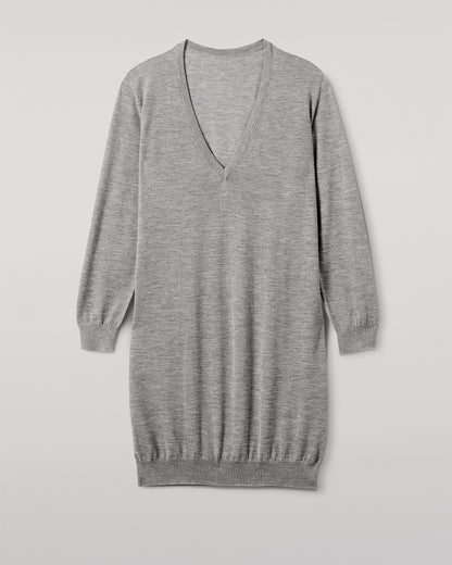 JOHNSTONS OF ELGIN WOMENS ELISE VEE SWEATER GREY 100% SUPERFINE CASHMERE KAI05715HA4253
