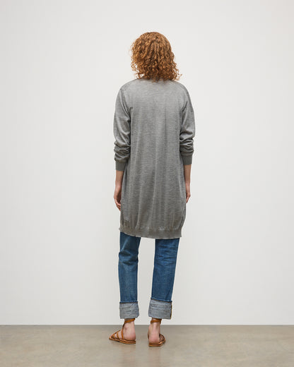 JOHNSTONS OF ELGIN WOMENS ELISE VEE CARDIGAN GREY 100% SUPERFINE CASHMERE KAI05716HA4253