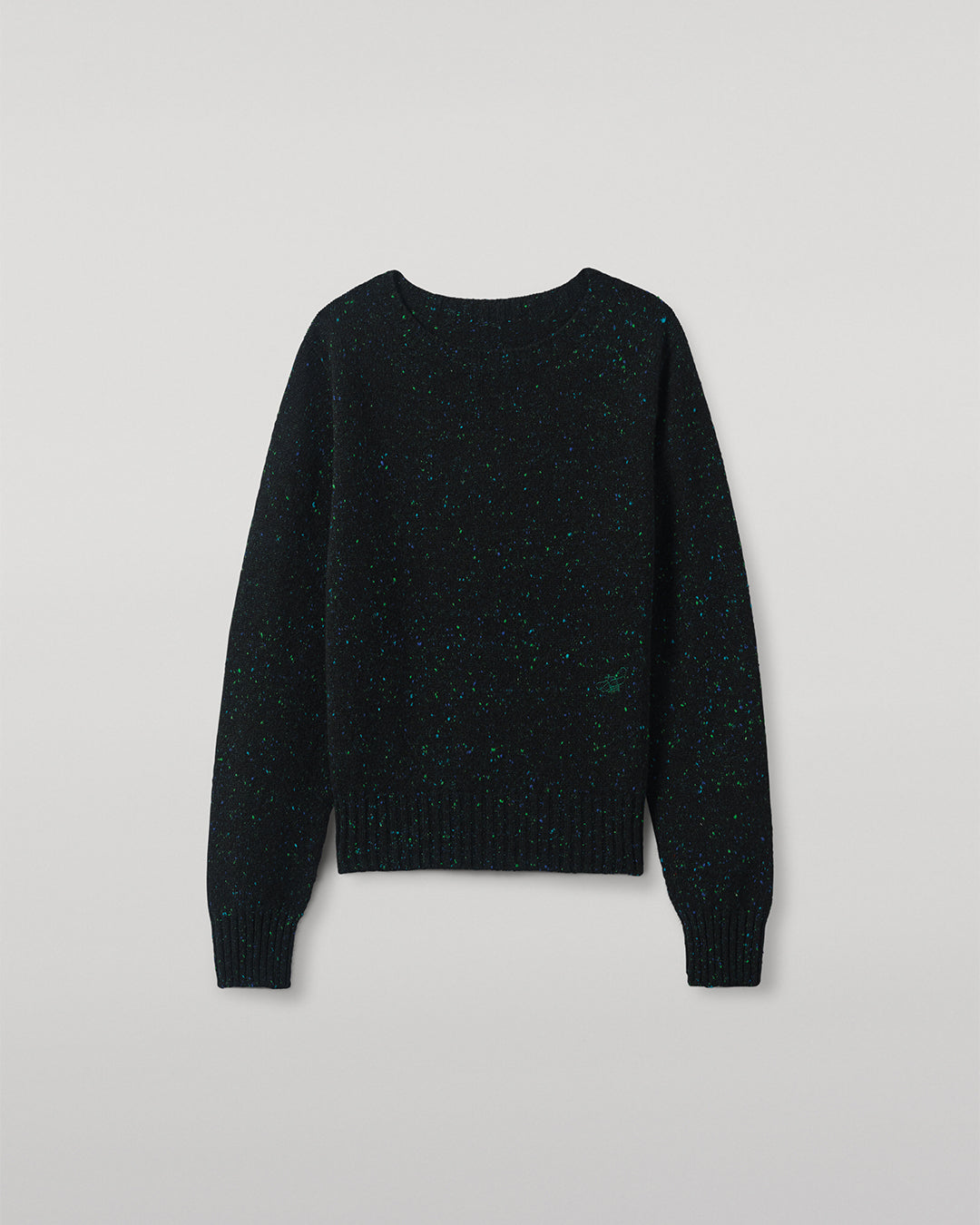 JOHNSTONS OF ELGIN WOMENS CAIRN CREW SWEATER GREEN 100% DONEGAL CASHMERE KAI05719HC7149