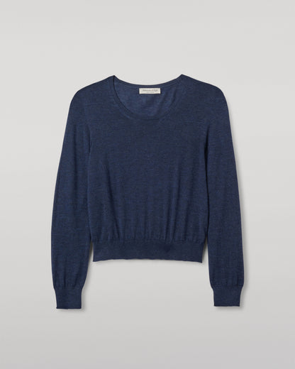 JOHNSTONS OF ELGIN WOMENS ELLA SCOOP SWEATER NAVY KAI05723HD7350