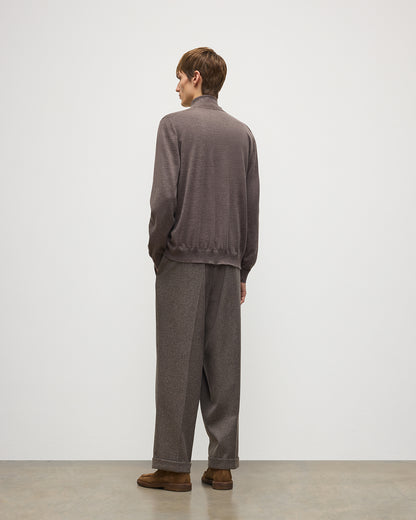 JOHNSTONS OF ELGIN FORSYTH CARDIGAN SUPERFINE CASHMERE VEE NECK CARDIGAN - 3 PLY BROWN 100% CASHMERE KAI05740HB7092