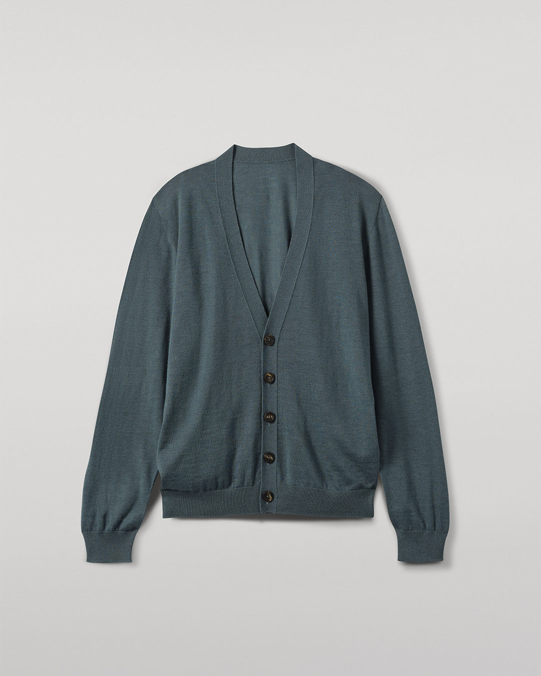 JOHNSTONS OF ELGIN MENS FORSYTH SUPERFINE VEE NECK CARDIGAN GREEN 100% SUPERFINE CASHMERE KAI05740SD5242