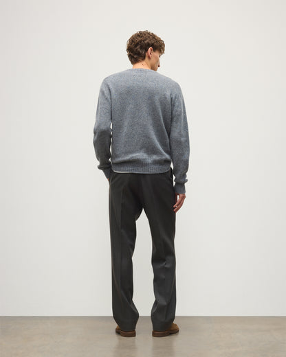 JOHNSTONS OF ELGIN TIREE CREW SWEATER DONEGAL CASHMERE CREW SWEATER GREY 100% CASHMERE KAI05755HA4270