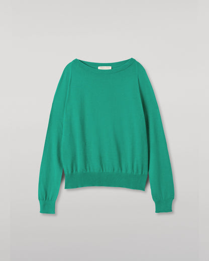 JOHNSTONS OF ELGIN WOMENS FINOLA SWEATER GREEN 100% SUPERFINE CASHMERE KAI05789SC4714