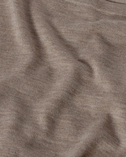 JOHNSTONS OF ELGIN WOMENS FINOLA SWEATER LIGHT BROWN 100% SUPERFINE CASHMERE KAI05789HB0273