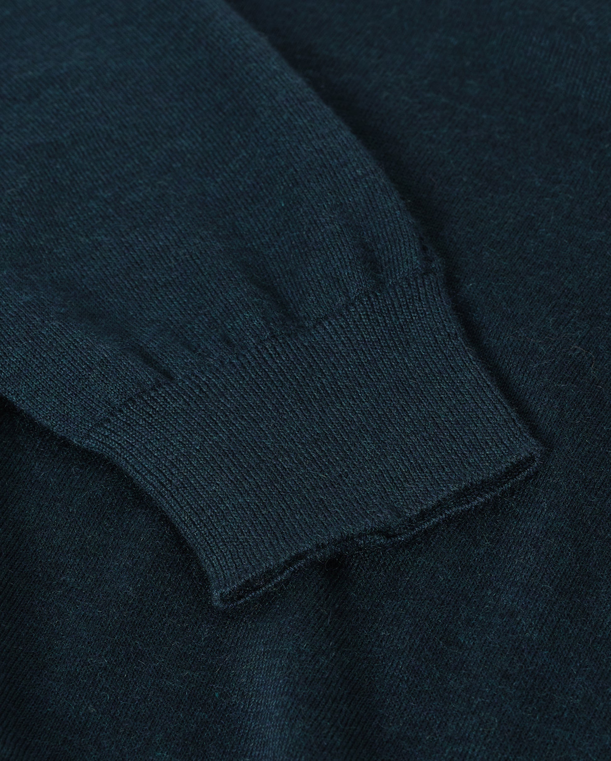 JOHNSTONS OF ELGIN BEATRICE FUNNEL SWEATER SUPERFINE CASHMERE FUNNEL NECK SWEATER WITH LINKS STITCH DETAIL - 3 PLY BOTTLE GREEN 100% CASHMERE KAI05951SC7344