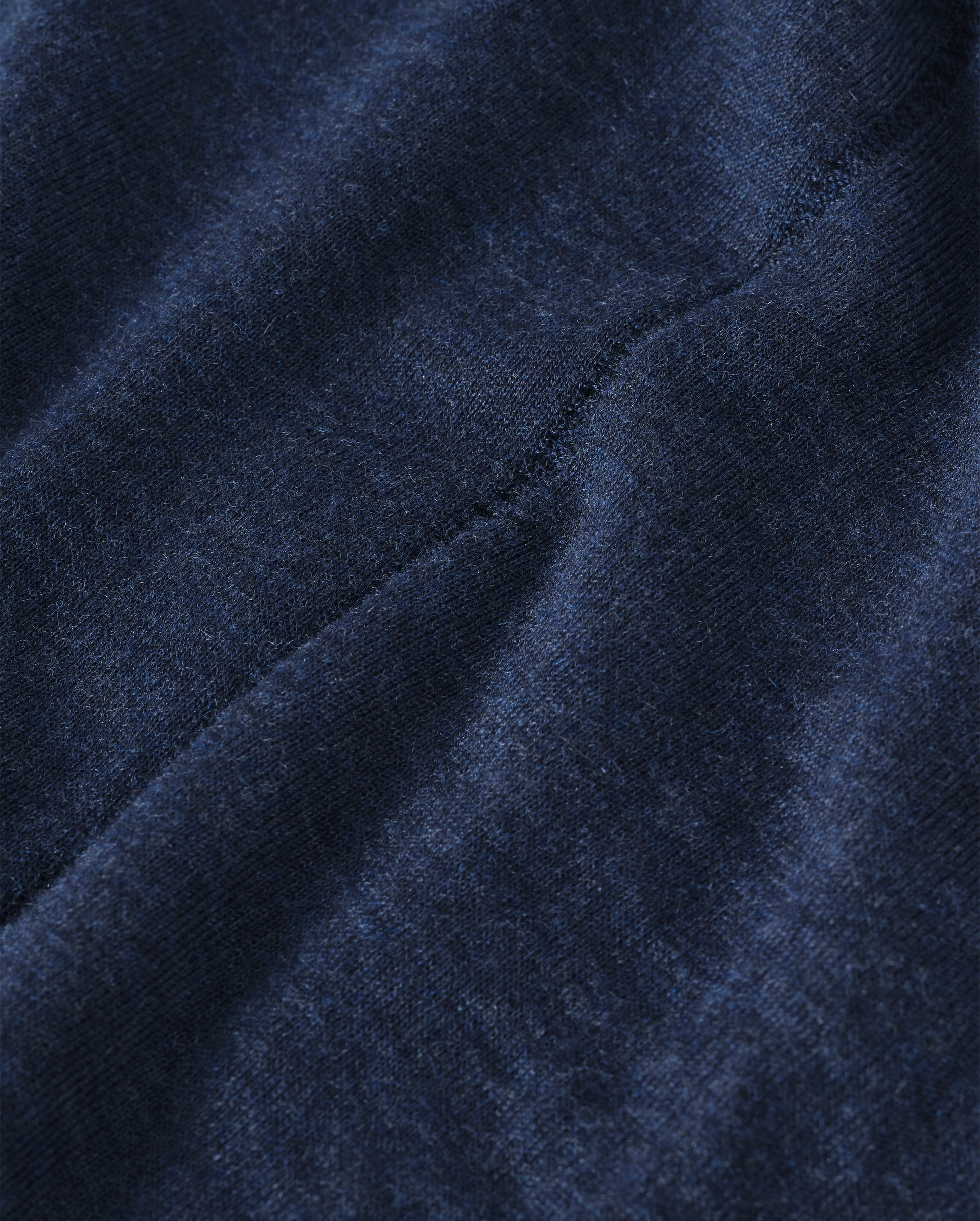 JOHNSTONS OF ELGIN BEATRICE FUNNEL SWEATER SUPERFINE CASHMERE FUNNEL NECK SWEATER WITH LINKS STITCH DETAIL - 3 PLY NAVY 100% CASHMERE KAI05951HD7350