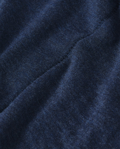 JOHNSTONS OF ELGIN BEATRICE FUNNEL SWEATER SUPERFINE CASHMERE FUNNEL NECK SWEATER WITH LINKS STITCH DETAIL - 3 PLY NAVY 100% CASHMERE KAI05951HD7350