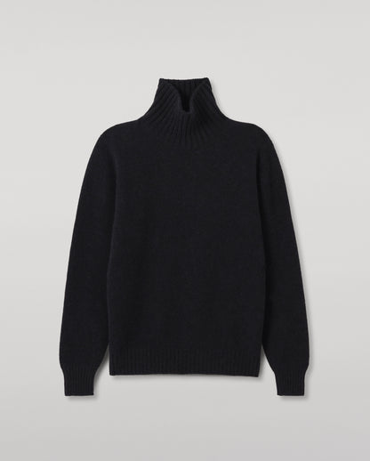 JOHNSTONS OF ELGIN MACKINTOSH ROLL NECK SWEATER DONEGAL CASHMERE ROLL NECK SWEATER BLUE 100% CASHMERE KAI05957HD7348