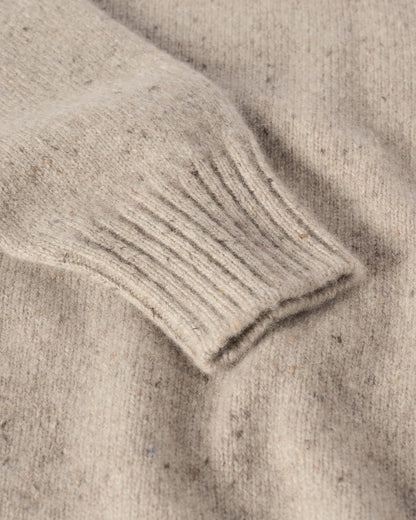 MacKintosh Roll Neck Natural Donegal Cashmere Jumper