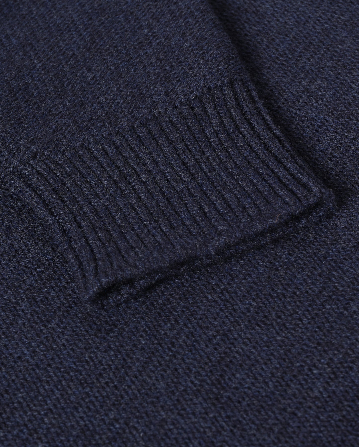 JOHNSTONS OF ELGIN MAGGIE ROLL NECK SWEATER CASHMERE REVERSE STITCH ROLL NECK SWEATER - 8 PLY NAVY 100% CASHMERE KAI05983HD7350
