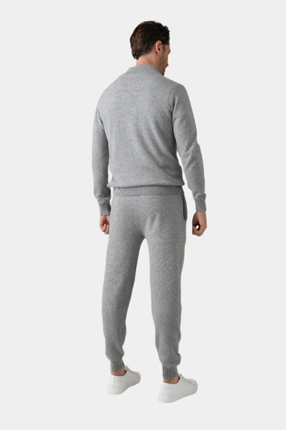 Johnstons of Elgin Men's Cashmere Joggers in Light Grey KBI04794HA0200