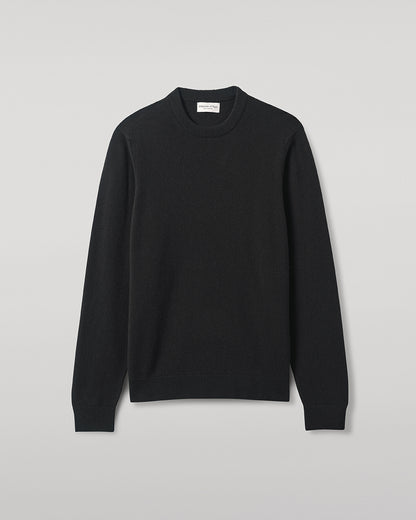 Johnstons of Elgin AW25 Men's Knitwear Icon Classic Cashmere Dark Grey Round Neck Jumper KAP05471SC7330