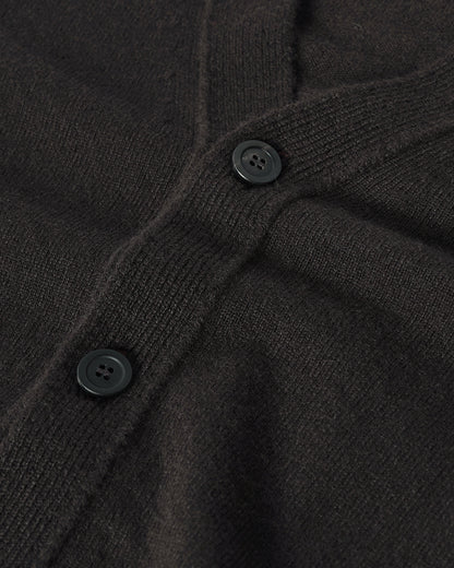 Johnstons of Elgin AW25 Men's Knitwear Iron Classic Cashmere Dark Grey Cardigan KAP05576SC7330