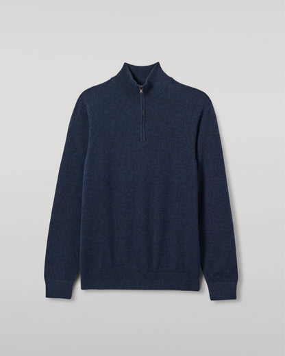 JOHNSTONS OF ELGIN MENS RORY CLASSIC HALF ZIP CLASSIC SWEATER 100% CASHMERE KAP05695HD7350