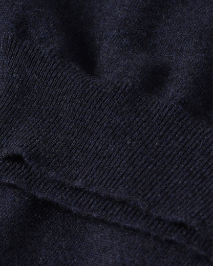 JOHNSTONS OF ELGIN WOMENS LUNAN CLASSIC CREW SWEATER NAVY KAP05784HD7350