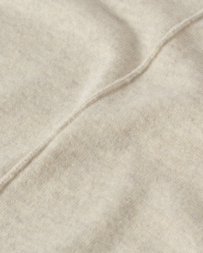 JOHNSTONS OF ELGIN JESSIE ROLL NECK SWEATER CASHMERE ROLL NECK SWEATER WITH EXPOSED SEAM DETAIL & CENTRE BACK SPLIT - 2 PLY NATURAL 100% CASHMERE KAP05987Q26372