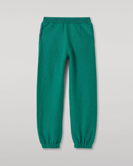 JOHNSTONS OF ELGIN REEL PANTS CASHMERE TWILL STITCH PANTS WITH SIDE POCKETS - 2 PLY GREEN 100% CASHMERE KAP05994Q26341
