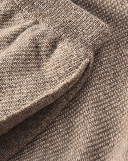 JOHNSTONS OF ELGIN REEL PANTS CASHMERE TWILL STITCH PANTS WITH SIDE POCKETS - 2 PLY BROWN 100% CASHMERE KAP05994Q26342