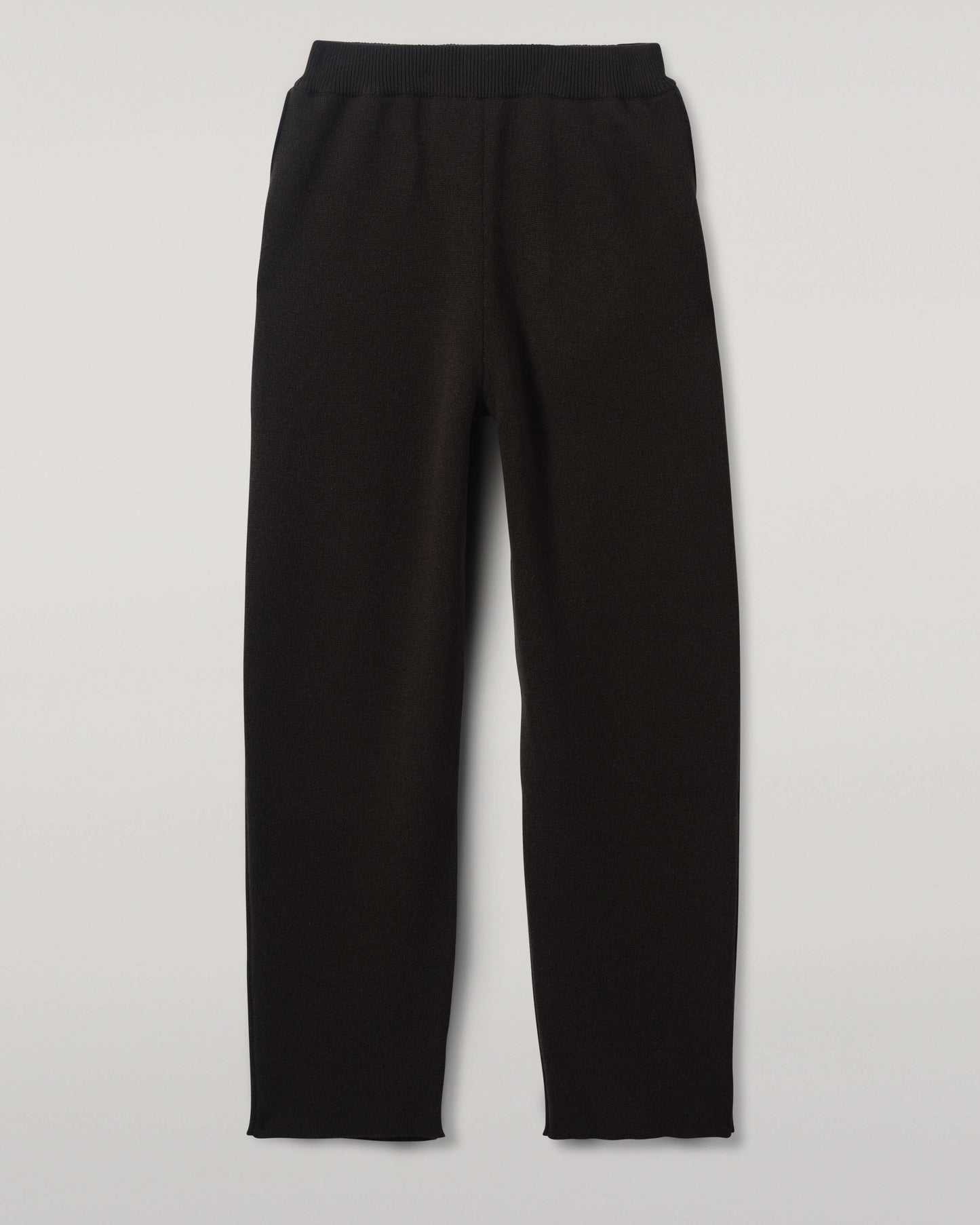 Johnstons of Elgin AW25 Men's Knitwear Black & Mid Grey Double Faced Grey Tapered Joggers KBA01024Q25323