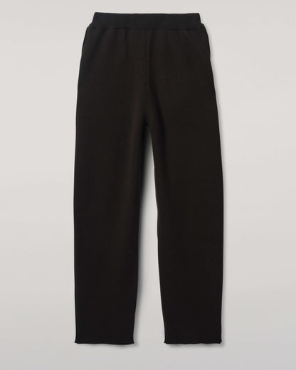 Johnstons of Elgin AW25 Men's Knitwear Black & Mid Grey Double Faced Grey Tapered Joggers KBA01024Q25323