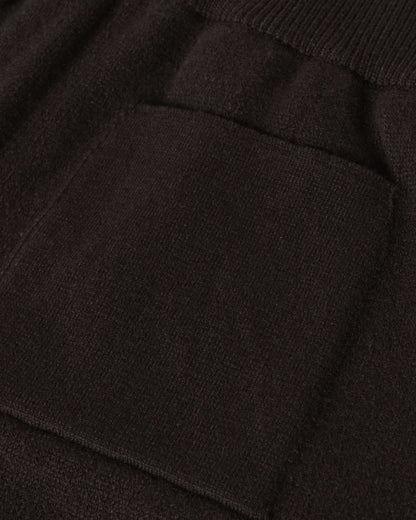 Johnstons of Elgin AW25 Men's Knitwear Black & Mid Grey Double Faced Grey Tapered Joggers KBA01024Q25323