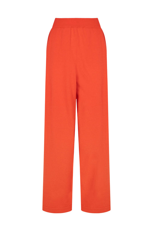 Johnstons of Elgin SS24 Women's Knitwear Coral Wide Leg Cashmere Culottes KBP00926SG4262