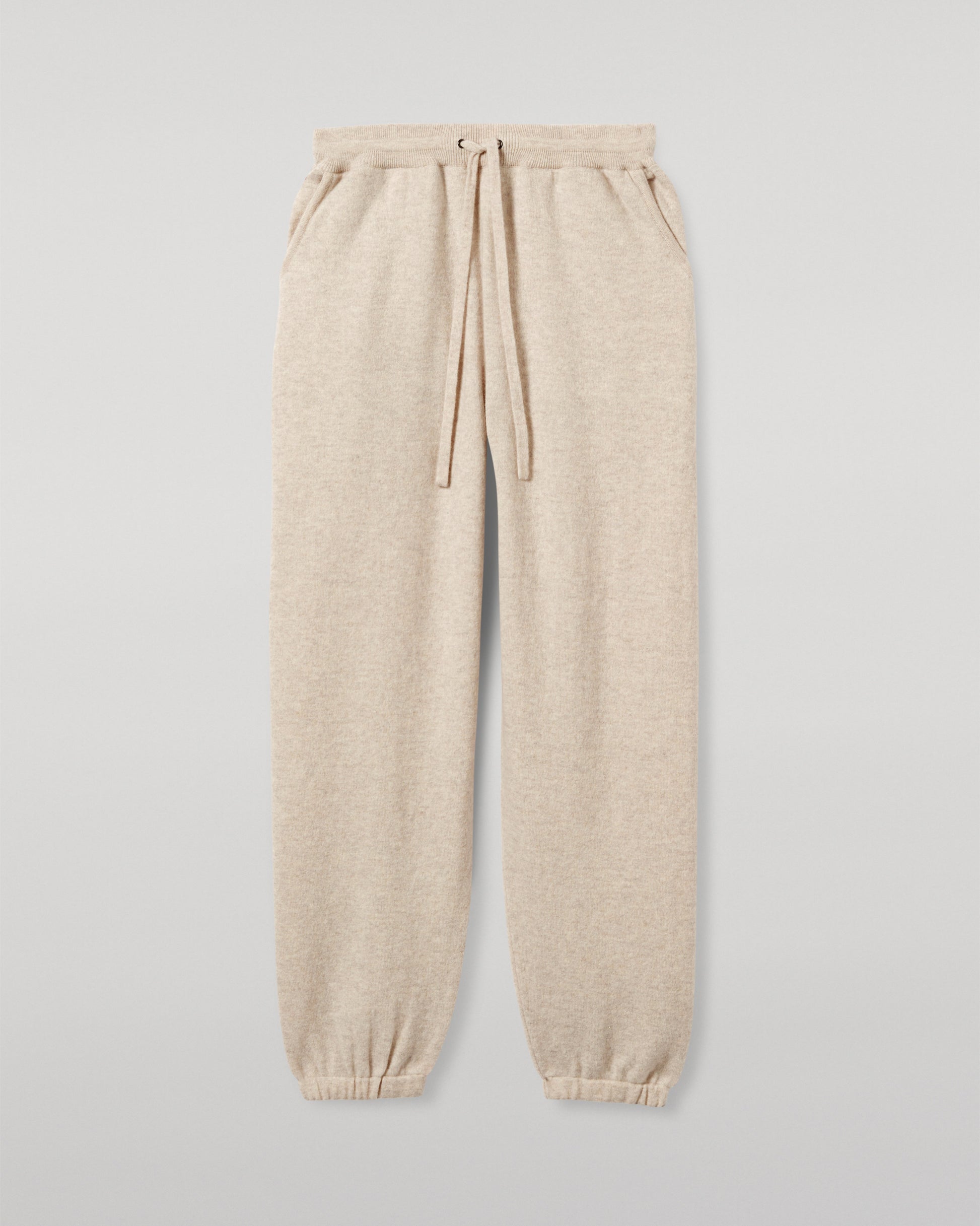 JOHNSTONS OF ELGIN MENS KIRK SWEATPANTS NATURAL 97% CASHMERE 3% POLYESTER KBP00948HA0402
