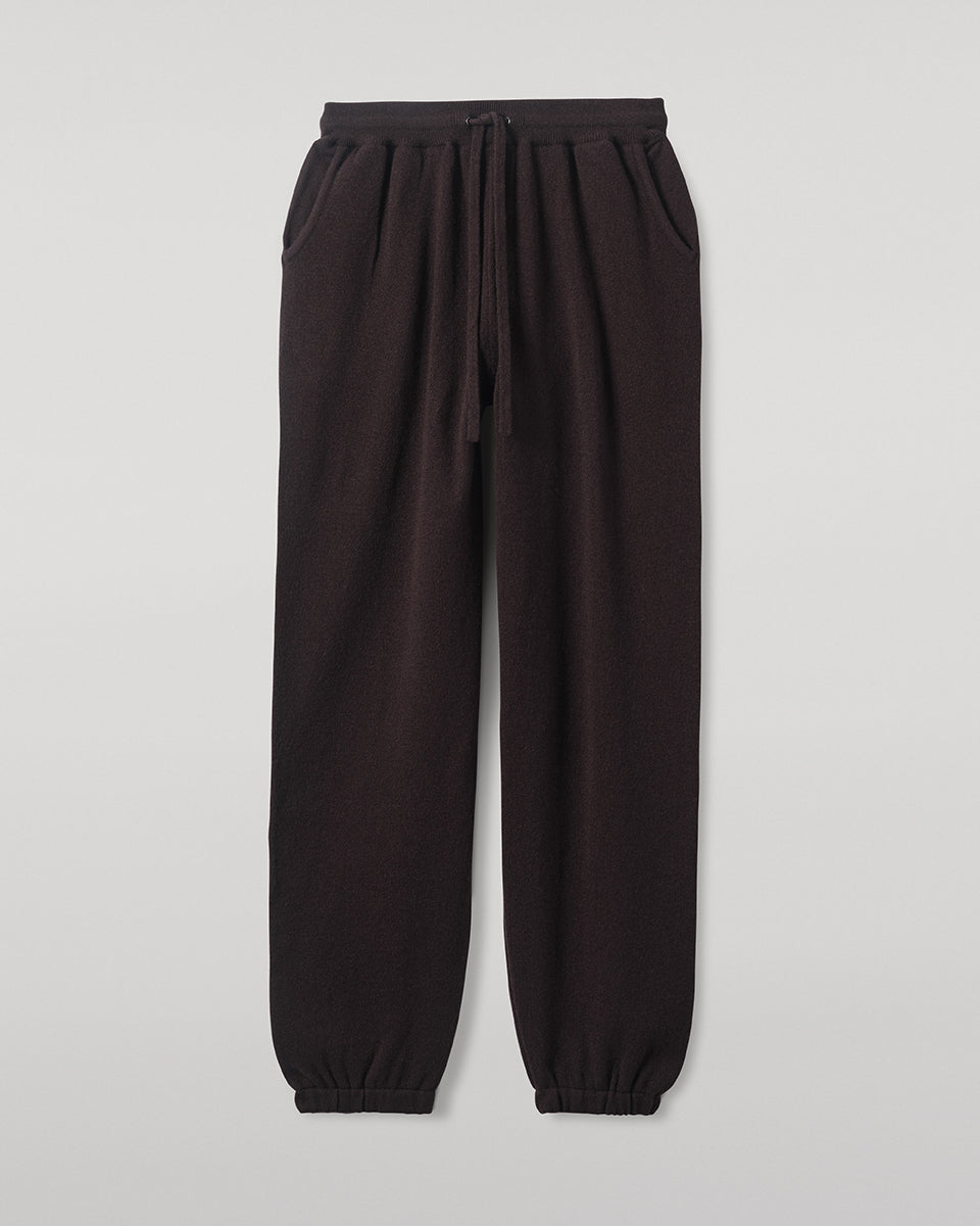 Johnstons of Elgin AW25 Men's Knitwear Molasses Tapered Cashmere Brown Joggers KBP00948SB7290