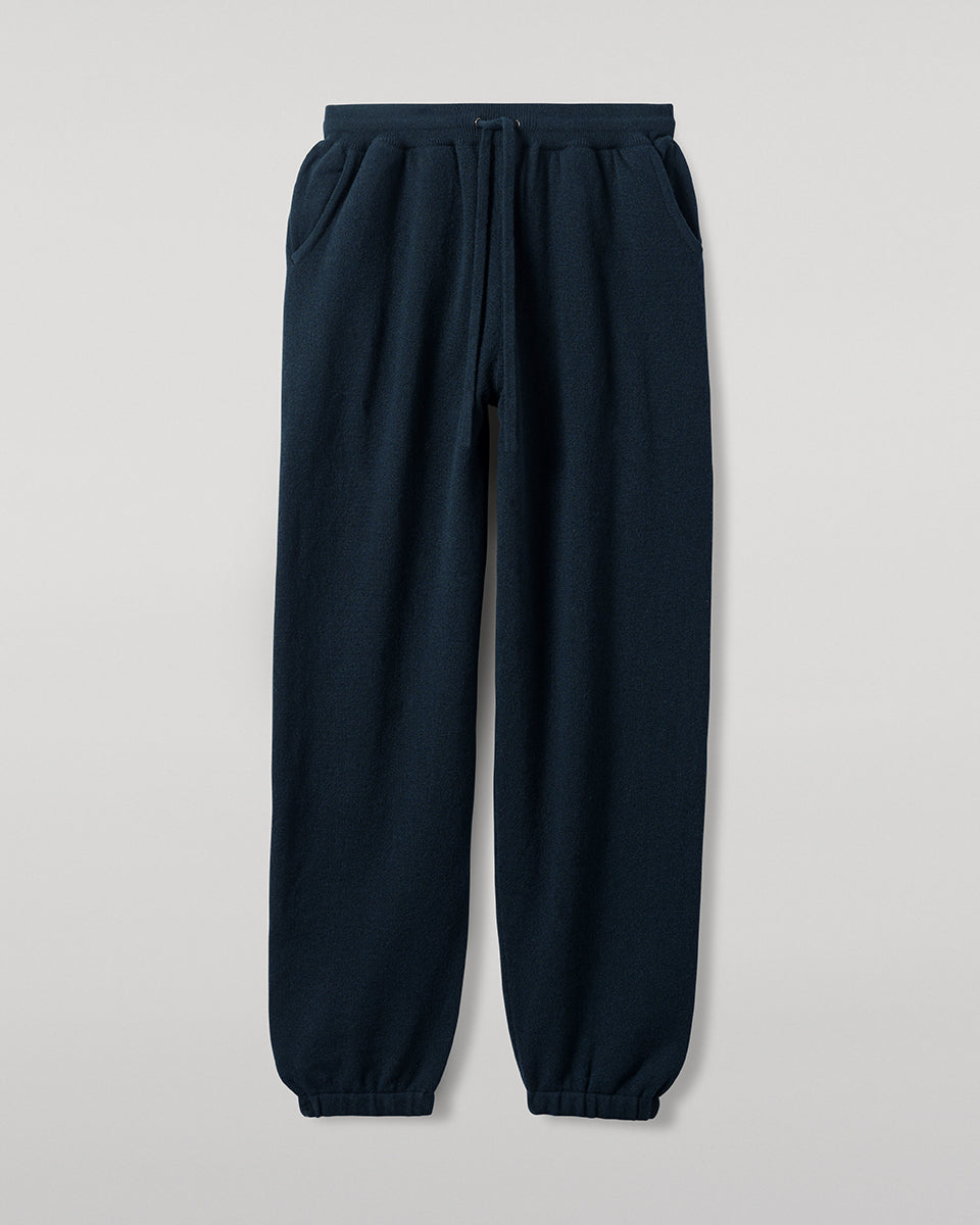 Johnstons of Elgin AW25 Men's Knitwear Bottle Green Tapered Cashmere Green Joggers KBP00948SC7341
