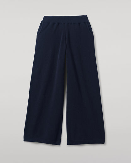 Johnstons of Elgin AW25 Women's Knitwear Dark Navy Slouchy Cashmere Trousers KBP00957SD7286