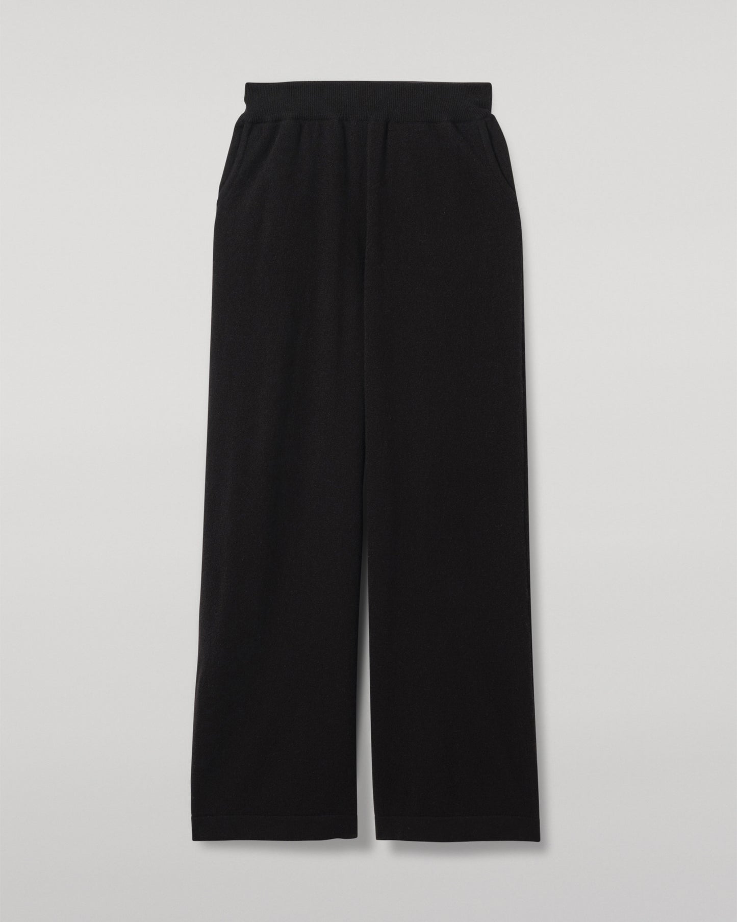 JOHNSTONS OF ELGIN WOMENS COLL PANTS BLACK 100% CASHMERE KBP00996SA7210