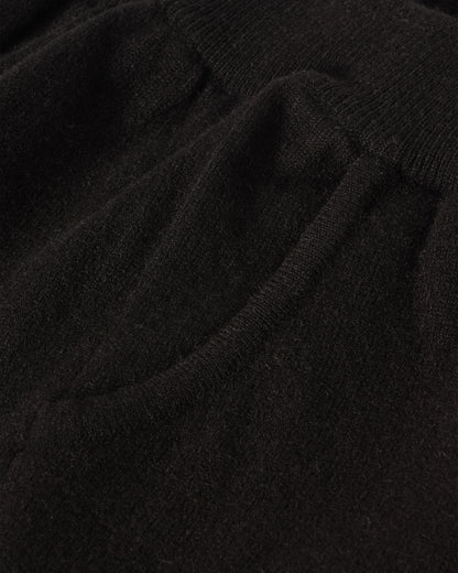 JOHNSTONS OF ELGIN WOMENS COLL PANTS BLACK 100% CASHMERE KBP00996SA7210