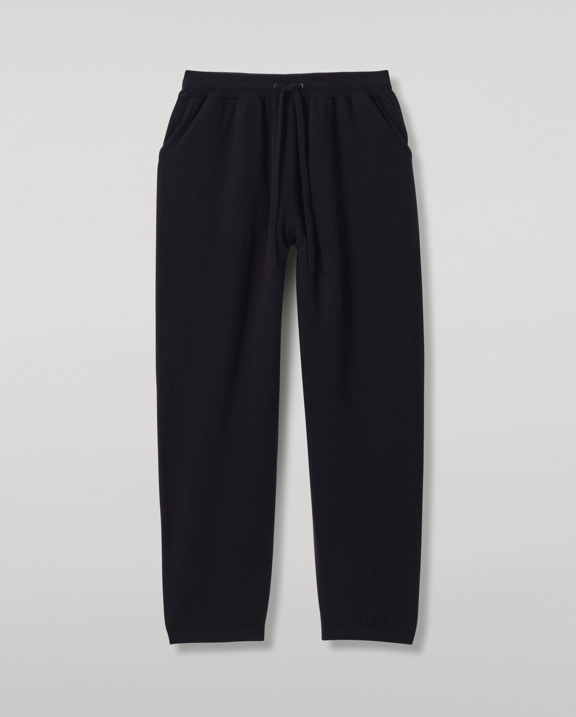 JOHNSTONS OF ELGIN LEWIS LOUNGE PANTS PERFORMANCE CASHMERE TAPERED JOGGERS - 2 PLY NAVY 97% CASHMERE, 3% POLYESTER KBP01124SD7666