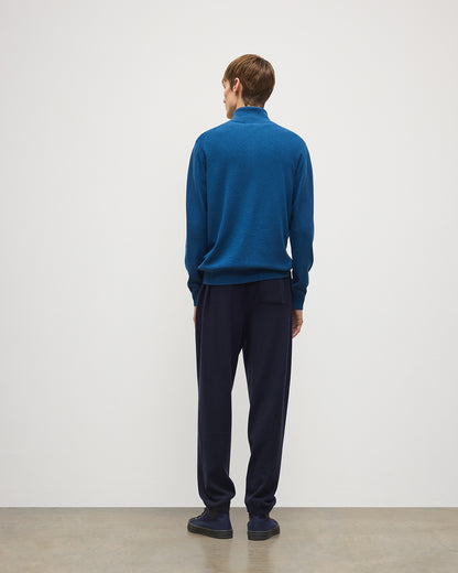 JOHNSTONS OF ELGIN LEWIS LOUNGE PANTS PERFORMANCE CASHMERE TAPERED JOGGERS - 2 PLY NAVY 97% CASHMERE, 3% POLYESTER KBP01124SD7666