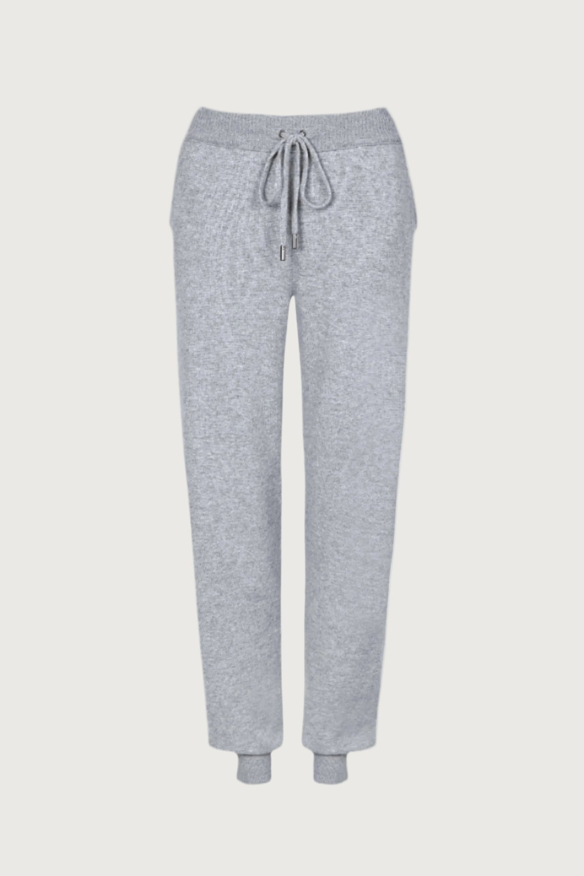 Johnstons of Elgin Womens Knitwear Light Grey Cashmere Joggers KDI00680HA4165