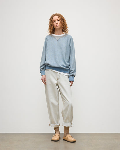 JOHNSTONS OF ELGIN BEACH SWEATSHIRT BLUE 100% CASHMERE UBU01065Q25952