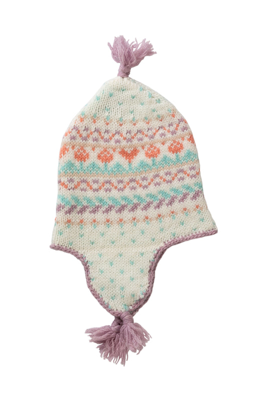 Johnstons of Elgin Baby Handknits Guimauve Hand Knitted Cashmere Fairisle Baby Hat JA000133SE4845