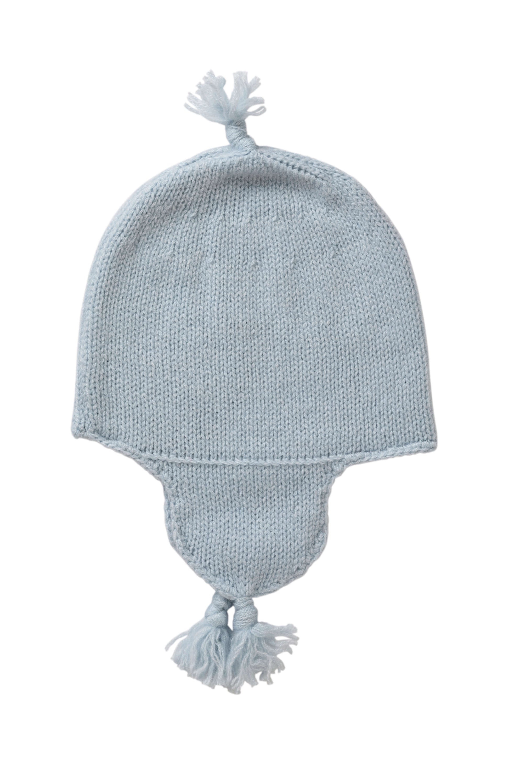 Johnstons of Elgin’s Baby's 1st Cashmere Accessories Gift Set with Powder Blue Cashmere Baby Hat on a white background AW21GIFTSET20C