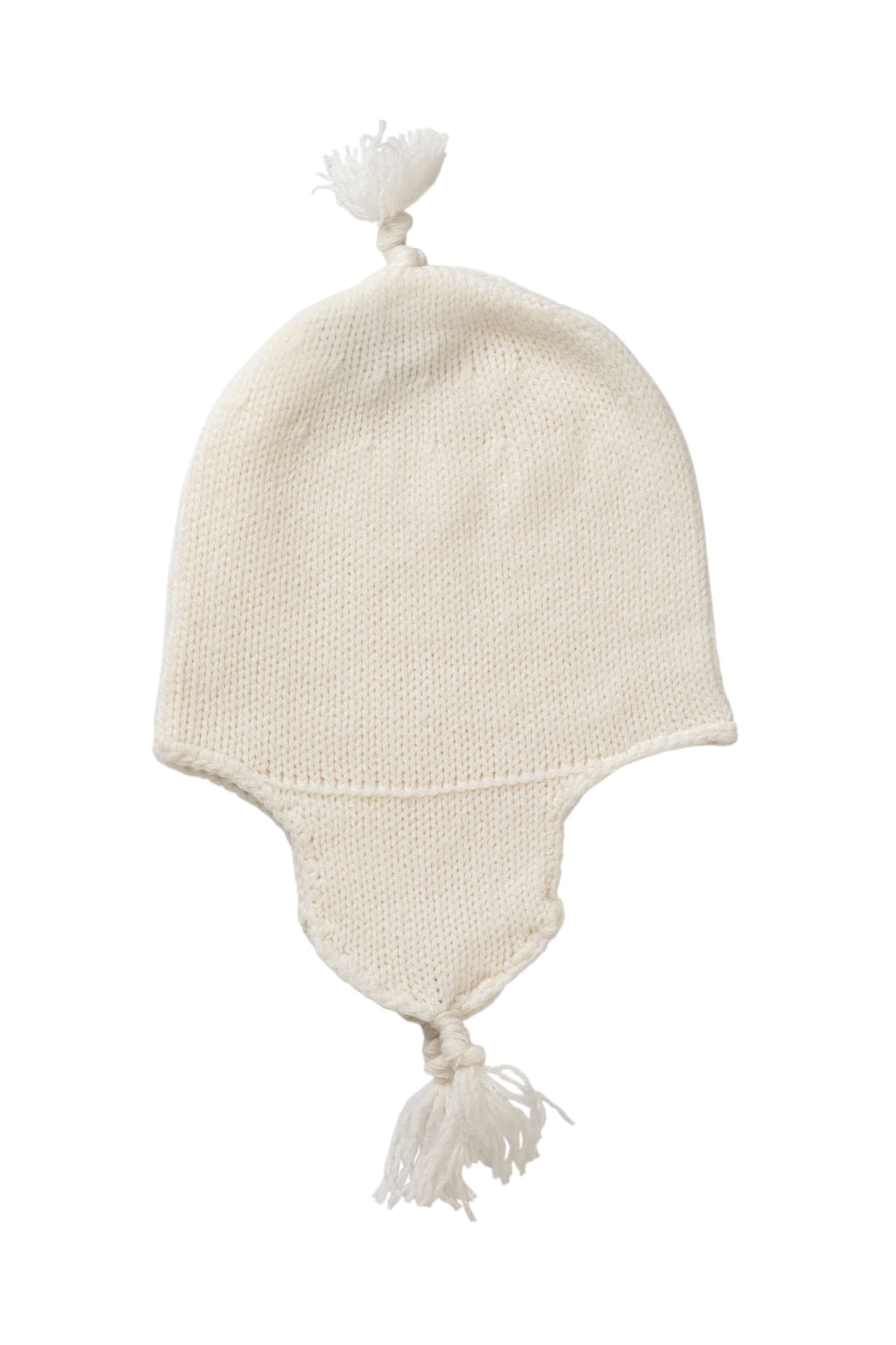 Johnstons of Elgin’s Gift Set includes our Cashmere Pointelle Baby Blanket, Hat, Mittens & Booties in Ecru on a beige background AW21GIFTSET18A