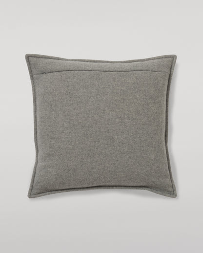 Johnstons of Elgin 100% Cashmere Art Geometric Cushion in Contemporary Neutrals of Grey, Cream and Light Brown PA000152RU7826ONE